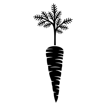 Creative vegetable silhouette for DIY craft projects