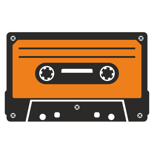 Retro cassette tape design for unique crafting projects