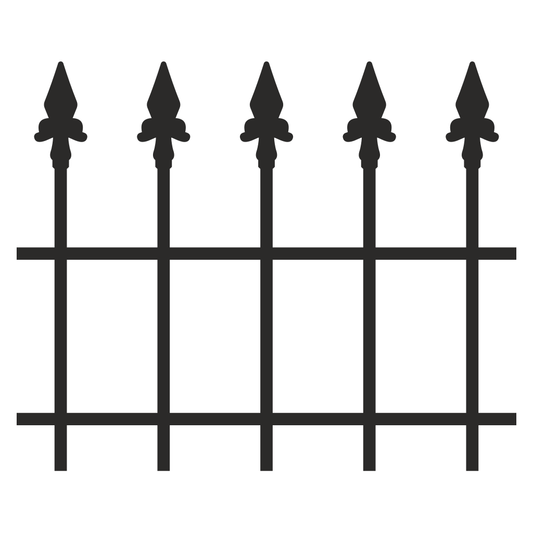 Elegant castle fence design for creative projects and crafts