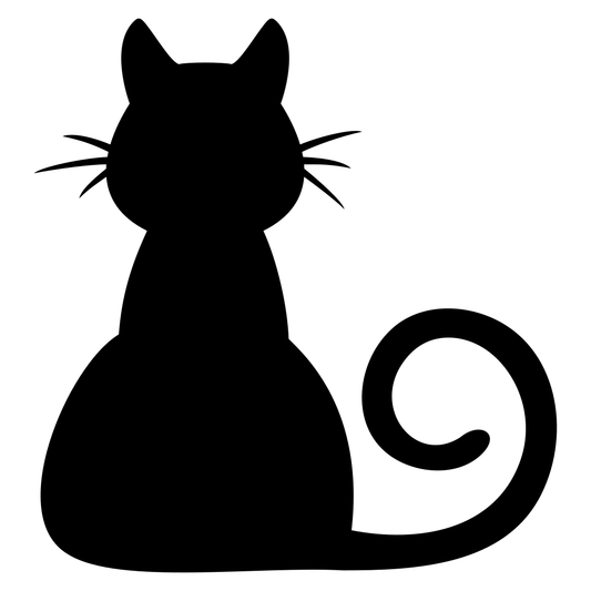 Creative black cat silhouette design for crafting projects