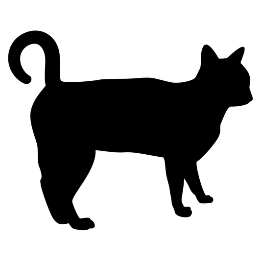 Creative black cat silhouette vector for cutting machine designs