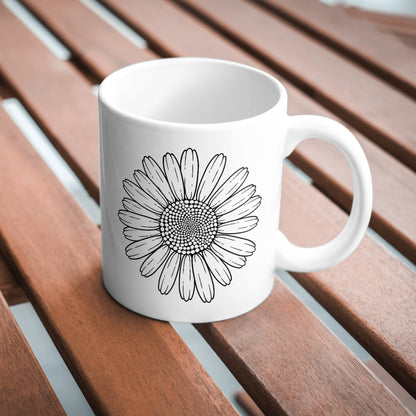 Detailed vector svg file of a beautiful daisy flower design
