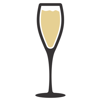 Elegant Champagne Wine Glass Vector Design for Cutting Machines