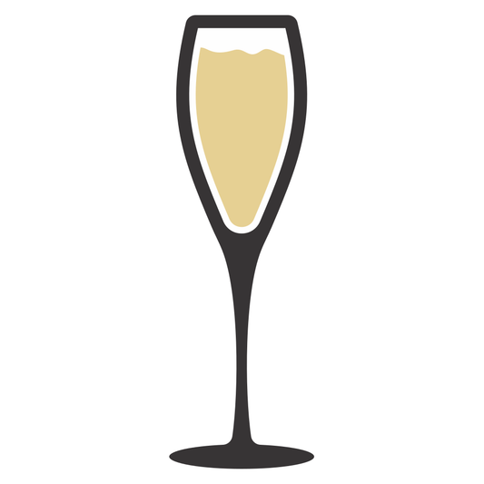 Elegant Champagne Wine Glass Vector Design for Cutting Machines