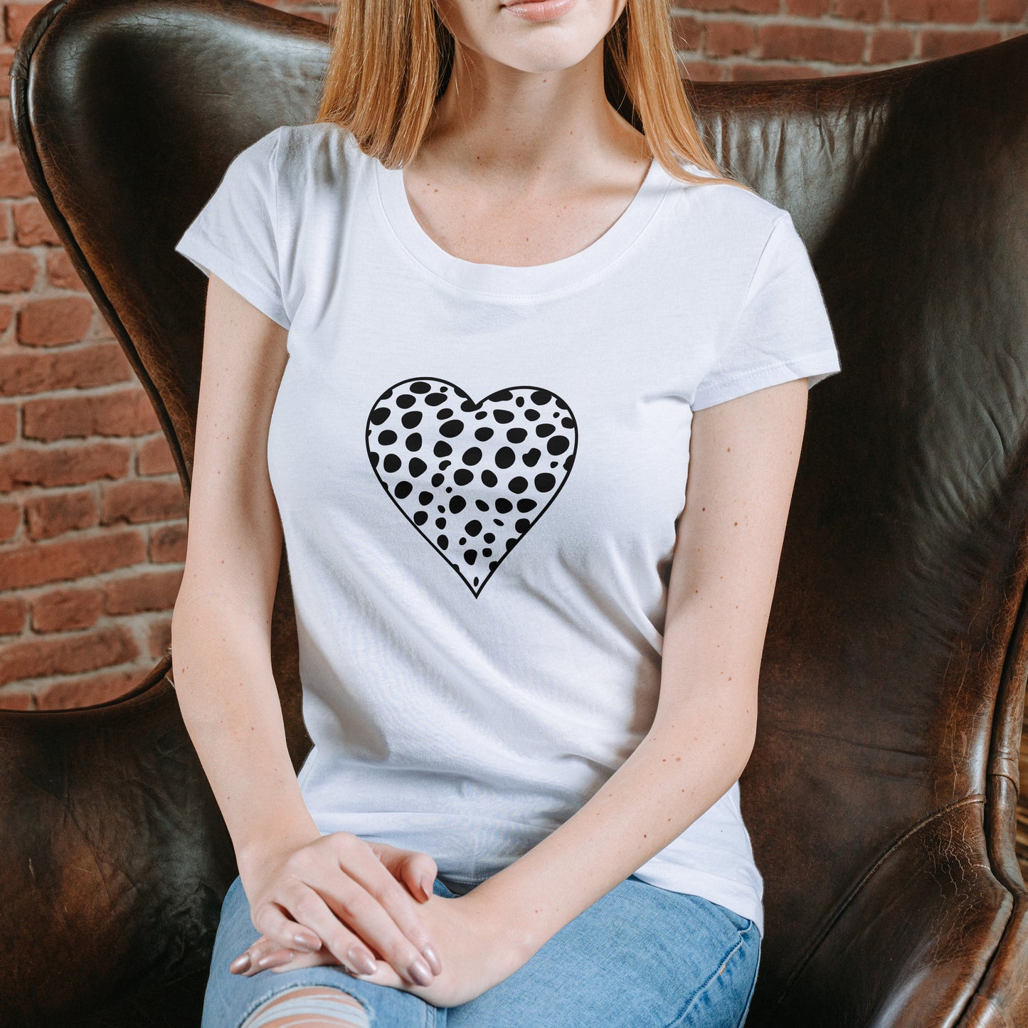Cheetah fur heart design for creative cutting projects