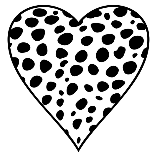 Cheetah fur heart design for creative cutting projects