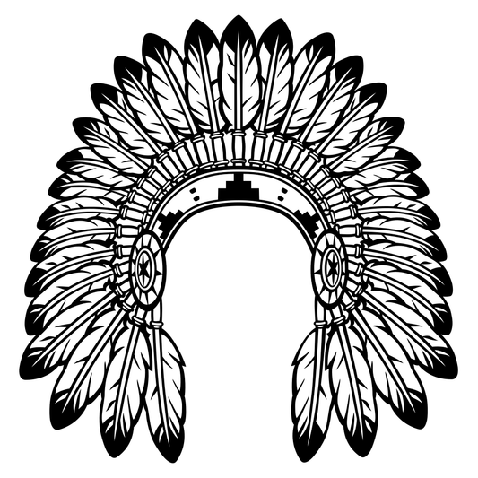 Vector design of a chief headdress for crafting projects