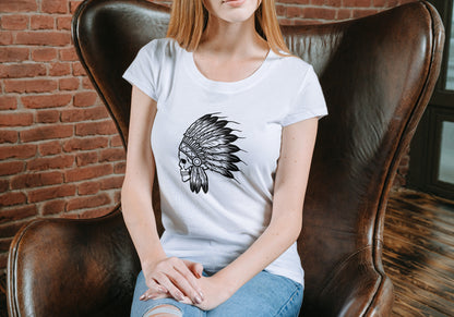Chief headdress skull design for creative cutting projects