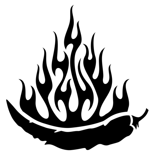Chili pepper ignites vibrant flames for creative designs