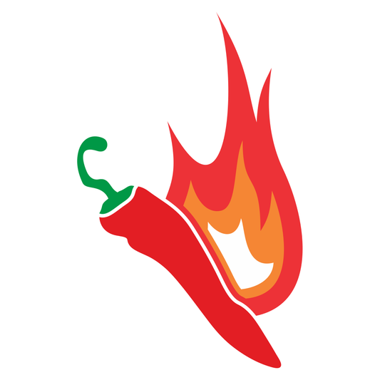 Chili pepper bursting with flavor and heat in vibrant design