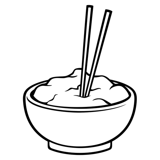 Vector design of a bowl of Chinese food for cutting