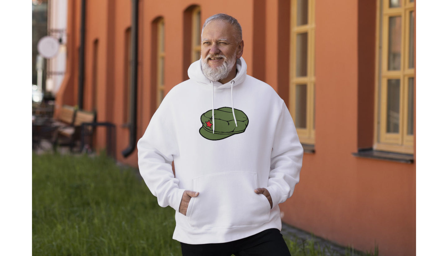 Creative vector design of a Chinese red star cap for crafting