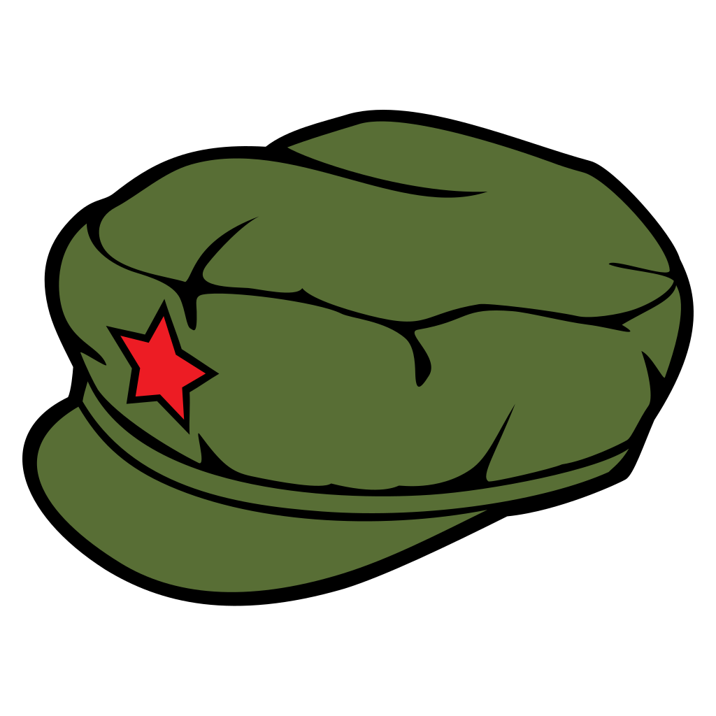 Creative vector design of a Chinese red star cap for crafting
