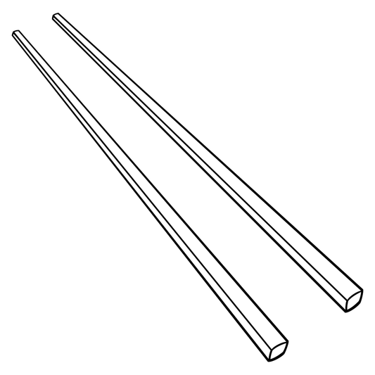 Creative cuttable vector design for square chopsticks