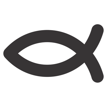 Elegant Christian fish design suited for cutting machines