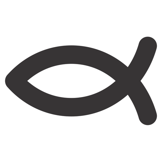 Elegant Christian fish design suited for cutting machines