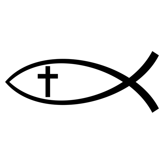 Creative Christian fish design for cutting machines