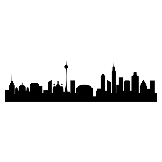 Stunning vector skyline design for cutting machines