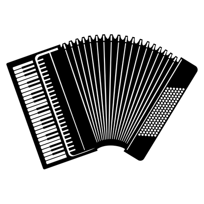 Elegant classical accordion vector design for cutting machines