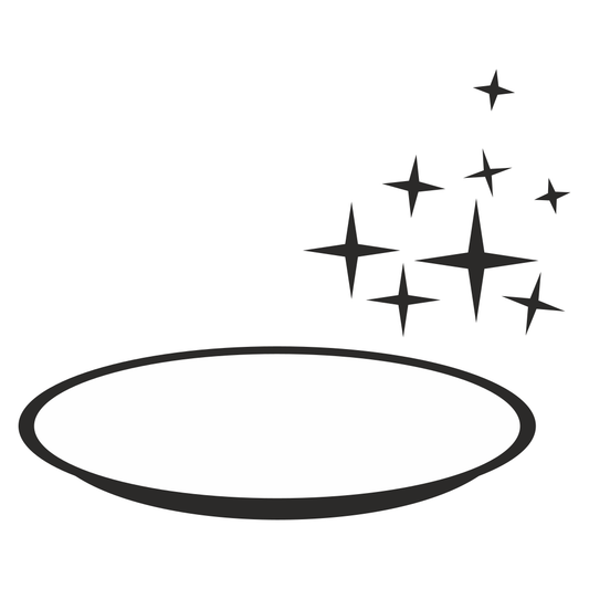 Classic clean plate design with magical sparkle elements