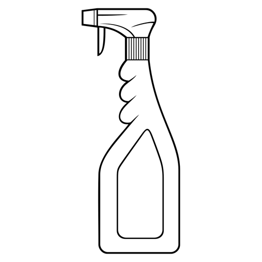 Creative vector design of a cleaning spray bottle for crafting