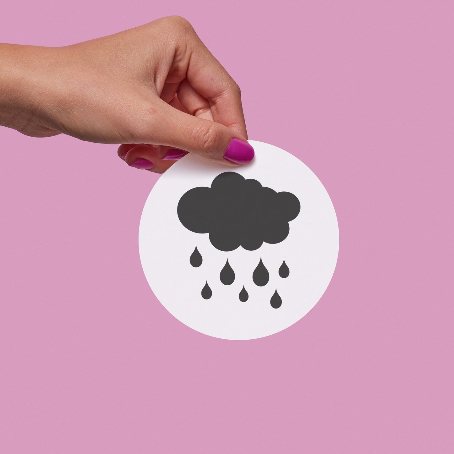 Creative cloud with raindrops design for cutting machines