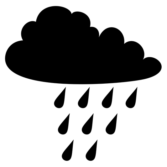 Creative rain cloud vector design for crafting projects