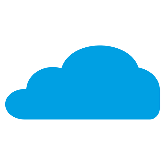 Bright blue whimsical cloud vector for creative projects