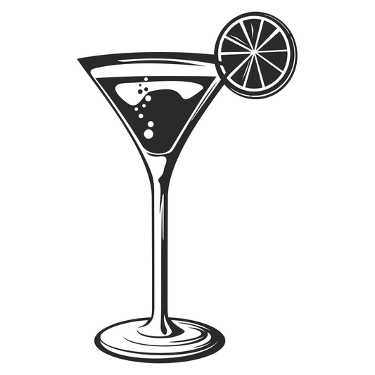 Elegant cocktail glass design for creative projects