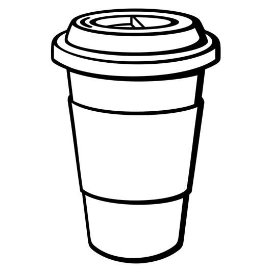 Coffee cup design for creative cutting projects