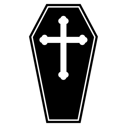 Creative coffin design for cutting machines in vector format