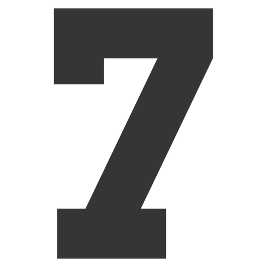 Bold college jersey number design for crafting projects