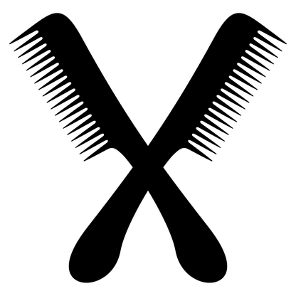 Crossed combs design in stylish vector format for crafting