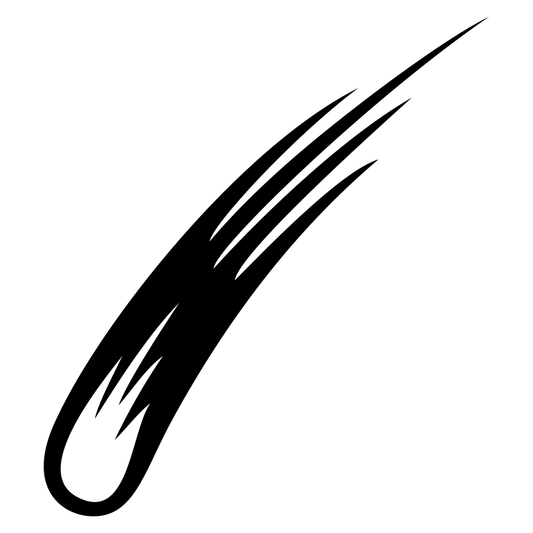 Creative black shooting star or comet vector design for cutting machine projects