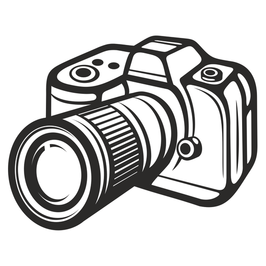 Compact digital camera vector design for cutting machines