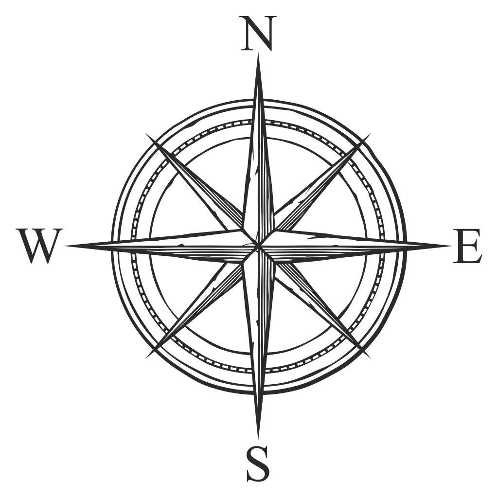 Classic compass design for cutting machines and crafts