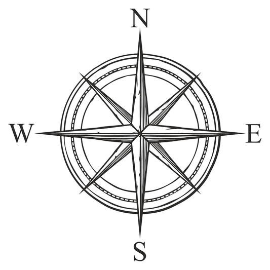 Classic compass design for cutting machines and crafts