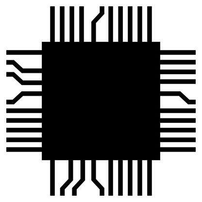 Creative vector design of a computer microchip for crafting