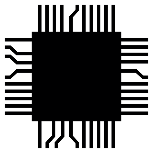 Creative vector design of a computer microchip for crafting