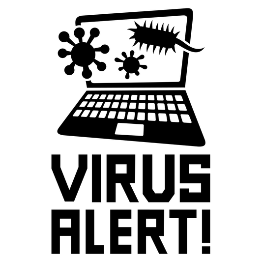 Computer virus alert design for crafting projects