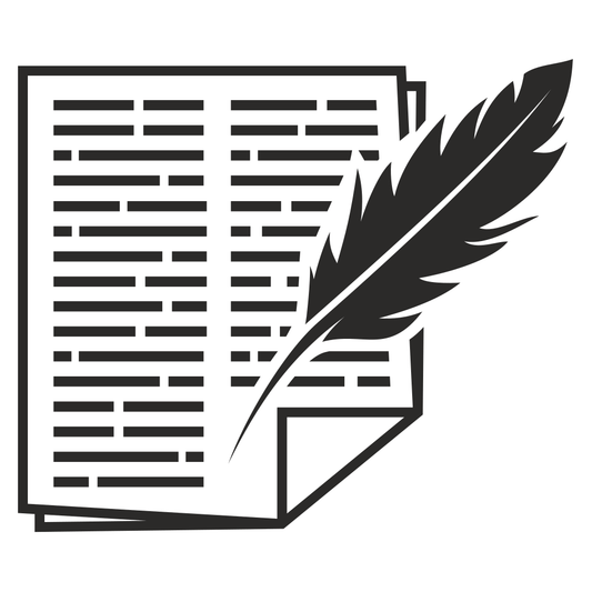 Design stunning crafts with elegant vector cut files - feather signature icon.