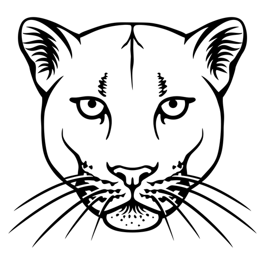 Elegant cougar head design for crafting enthusiasts