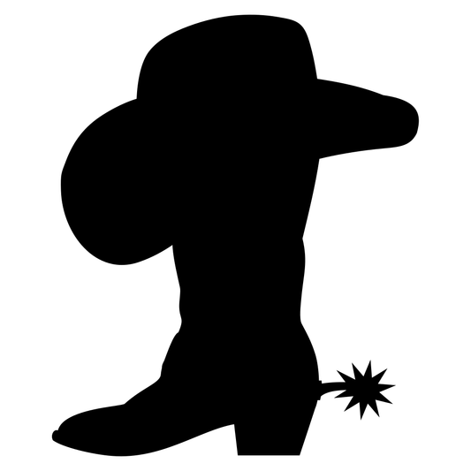 Craft unique designs with cowboy boot and hat silhouettes