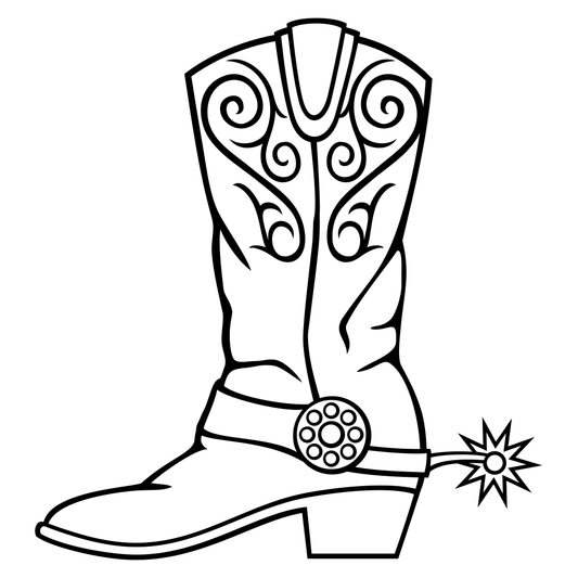 Stylish cowboy boots for vector cutting and crafting projects