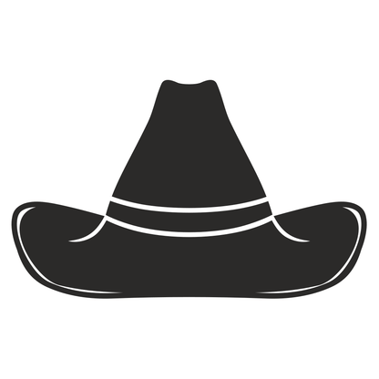 Craft unique designs with a stylish sombrero vector silhouette