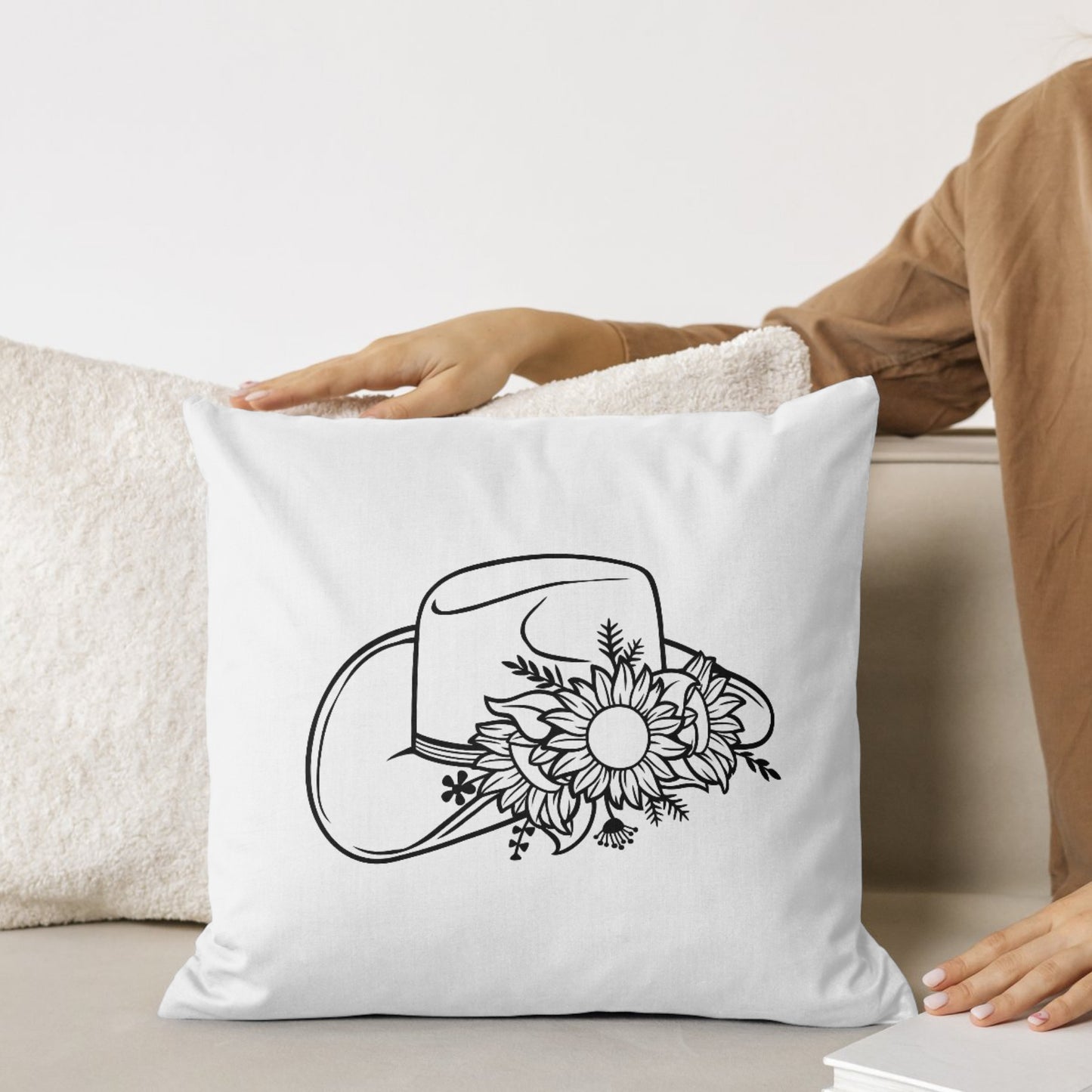 Craft unique designs with a floral cowboy hat vector file