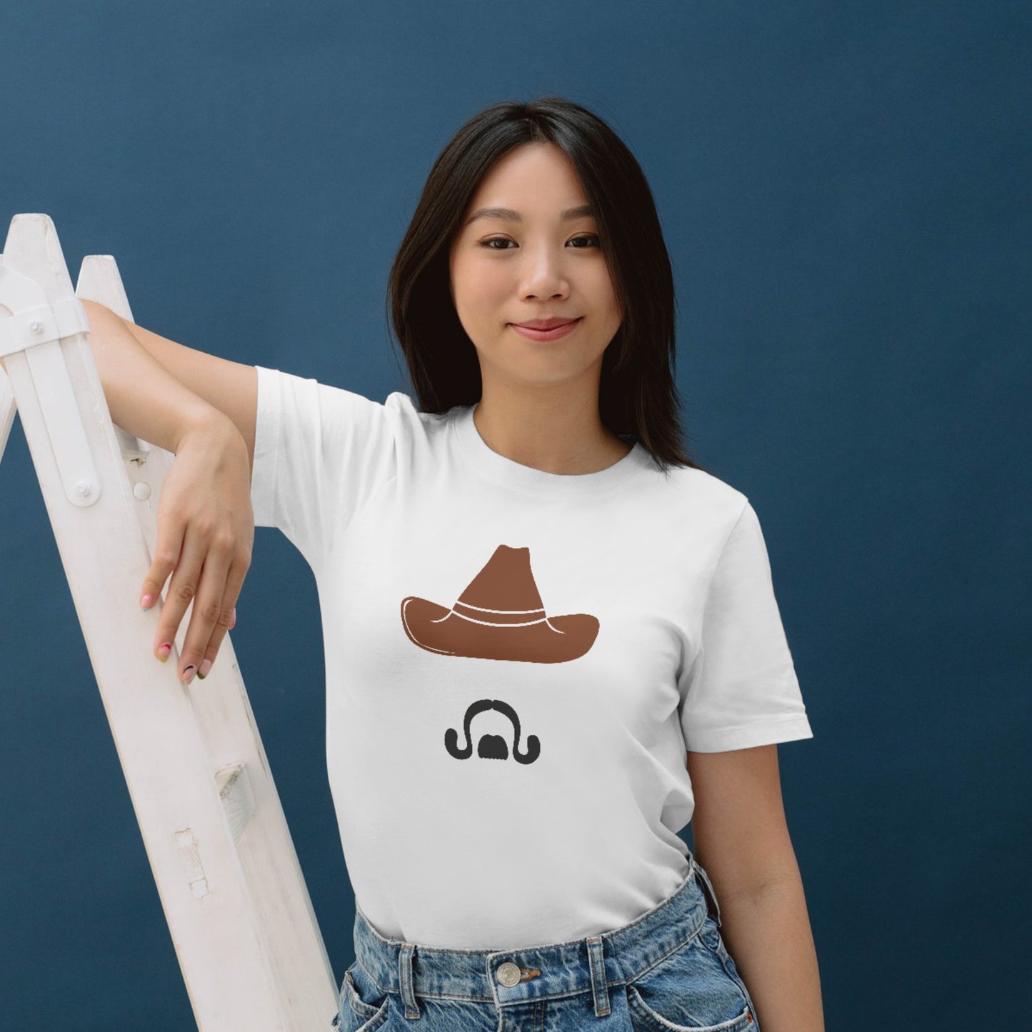 Cowboy hat and mustache vector design