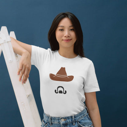 Cowboy hat and mustache vector design