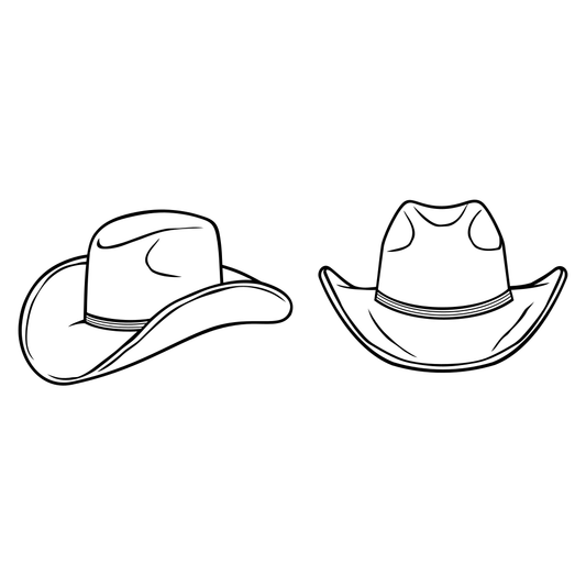 Creative vector design featuring new cowboy hats for crafting