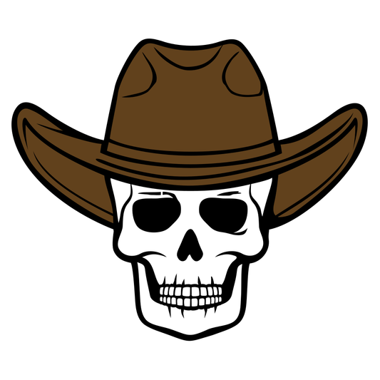 Cowboy skull design perfect for cutting machines